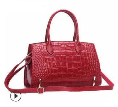 Leather handbags casual ladies handbag shoulder diagonal package - FELICITAN STORE