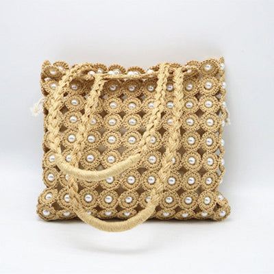 Woven Handbags Pearl Handbag - FELICITAN STORE